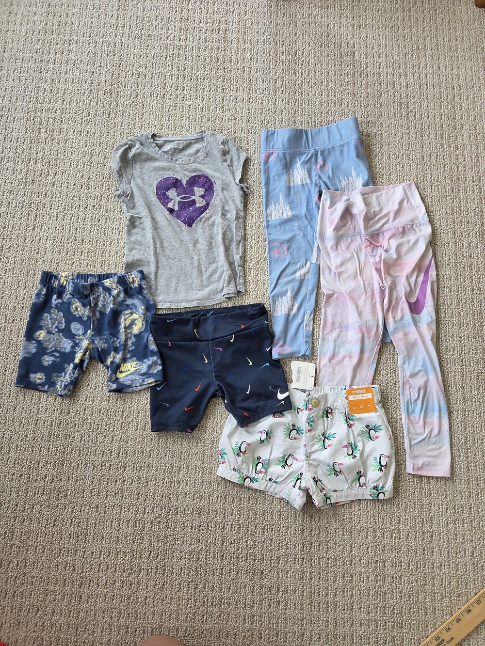 Girls 5T Clothing Lot - Under armour, Disney, etc